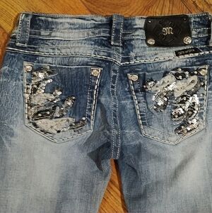 Gorgeous Miss Me Boot Jeans With Sequin Detail 33" Inseam